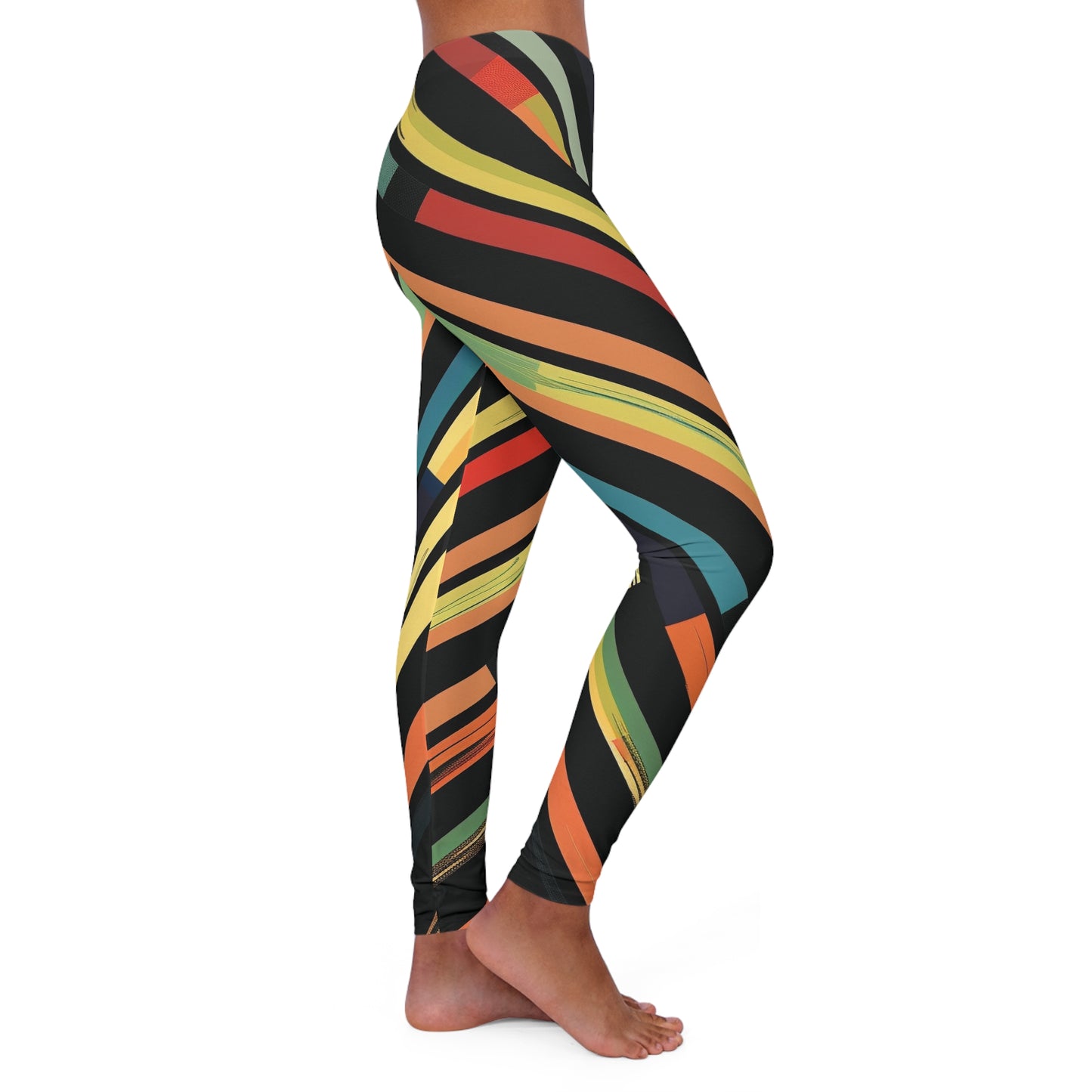 Stripes - Women's Casual Spandex Leggings - UK, USA, AUS