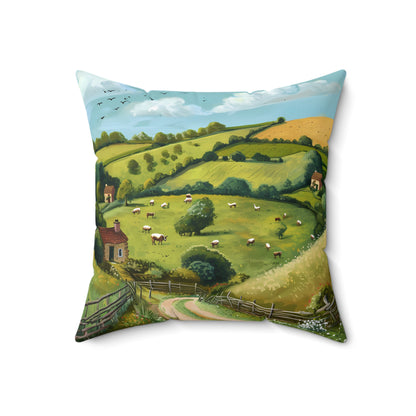 Countryside #2 - Spun Polyester Pillow USA