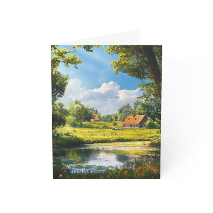 Pretty English Countryside 2 - Greeting Cards - Set of 1, 10, 30, or 50pcs for All Occasions - USA