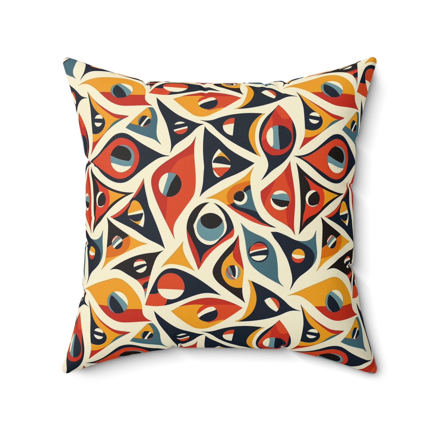 1960's America #1 Spun Polyester Square Pillow USA