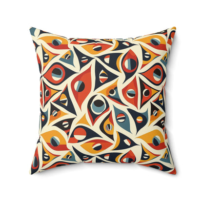 1960's America #1 Spun Polyester Square Pillow USA