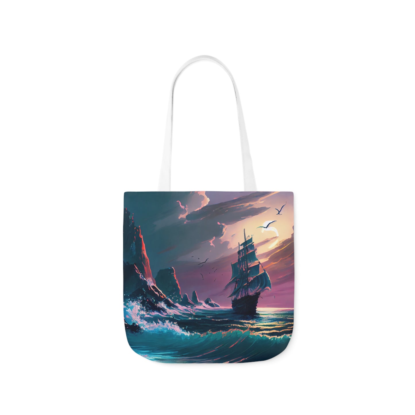 Seascape #5 - Polyester Canvas Tote Bag (AOP)