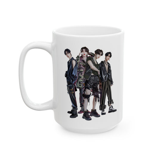 K-Pop 4 Ceramic Mug, (11oz, 15oz) - USA