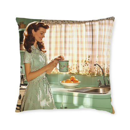 1950s Americana - Square Pillow - UK