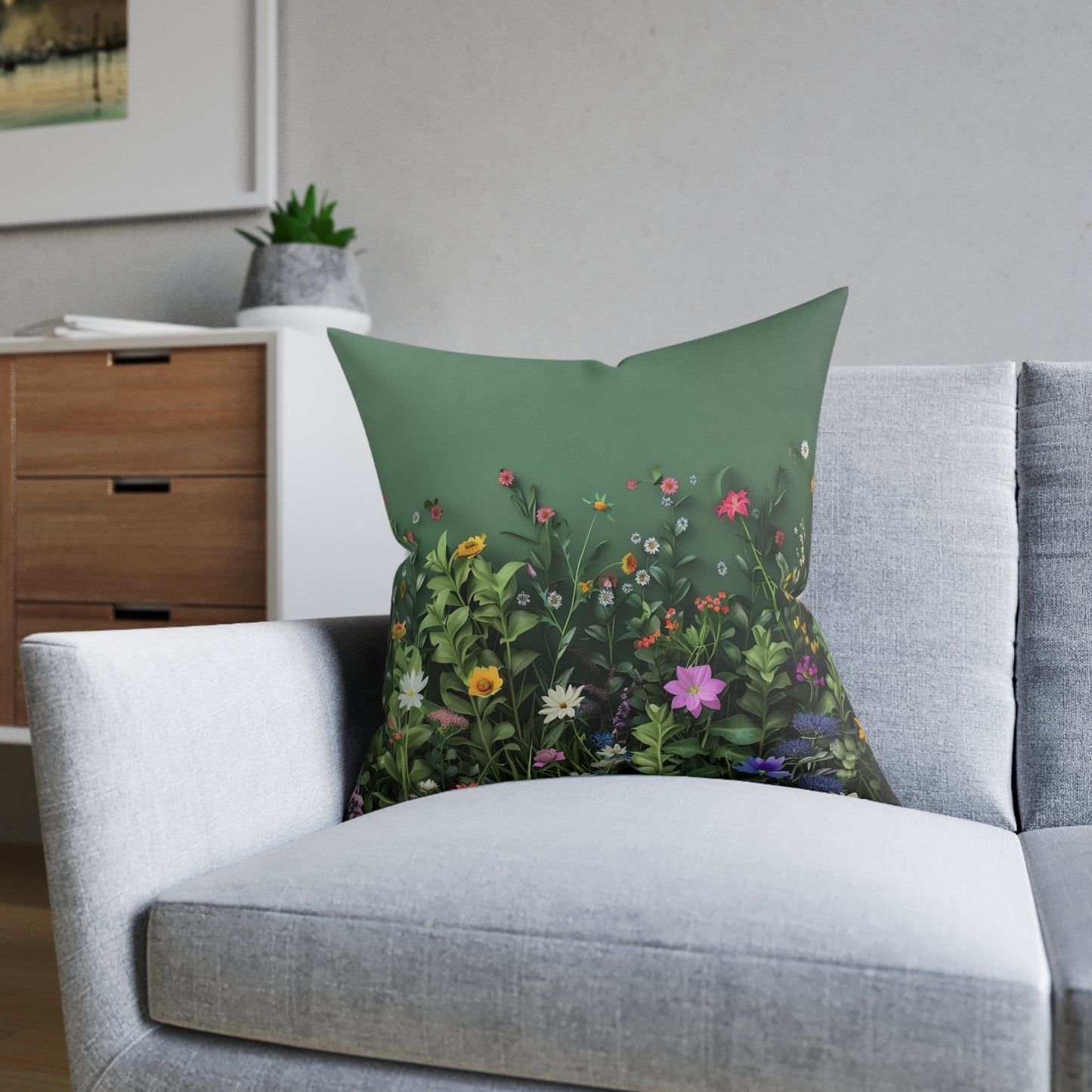 Wild Meadow 1 - Square Pillow -UK