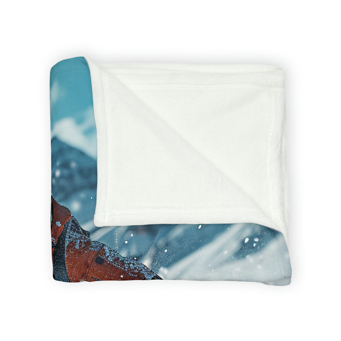 Downhill Skier #2 - Soft Polyester Blanket