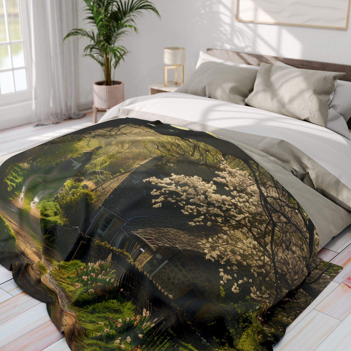 English Springtime 3 Arctic Fleece Blanket - UK, USA