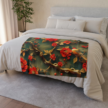 Chinoiserie #2 - Soft Polyester Blanket
