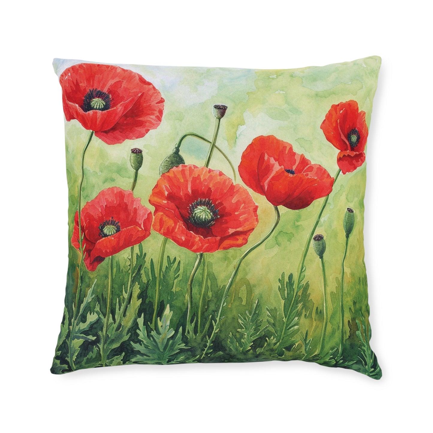 Poppies - Square Pillow - UK