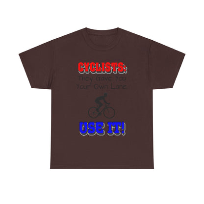 Cyclists 1 - Unisex Heavy Cotton Tee - UK