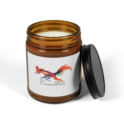 Colorful Scented Soy Candle - Eco-Friendly Amber Jar USA