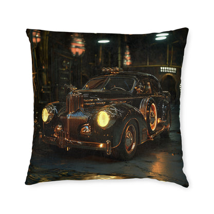 Industrial-Style Car - Square Cushion - Steampunk Home Decor UK