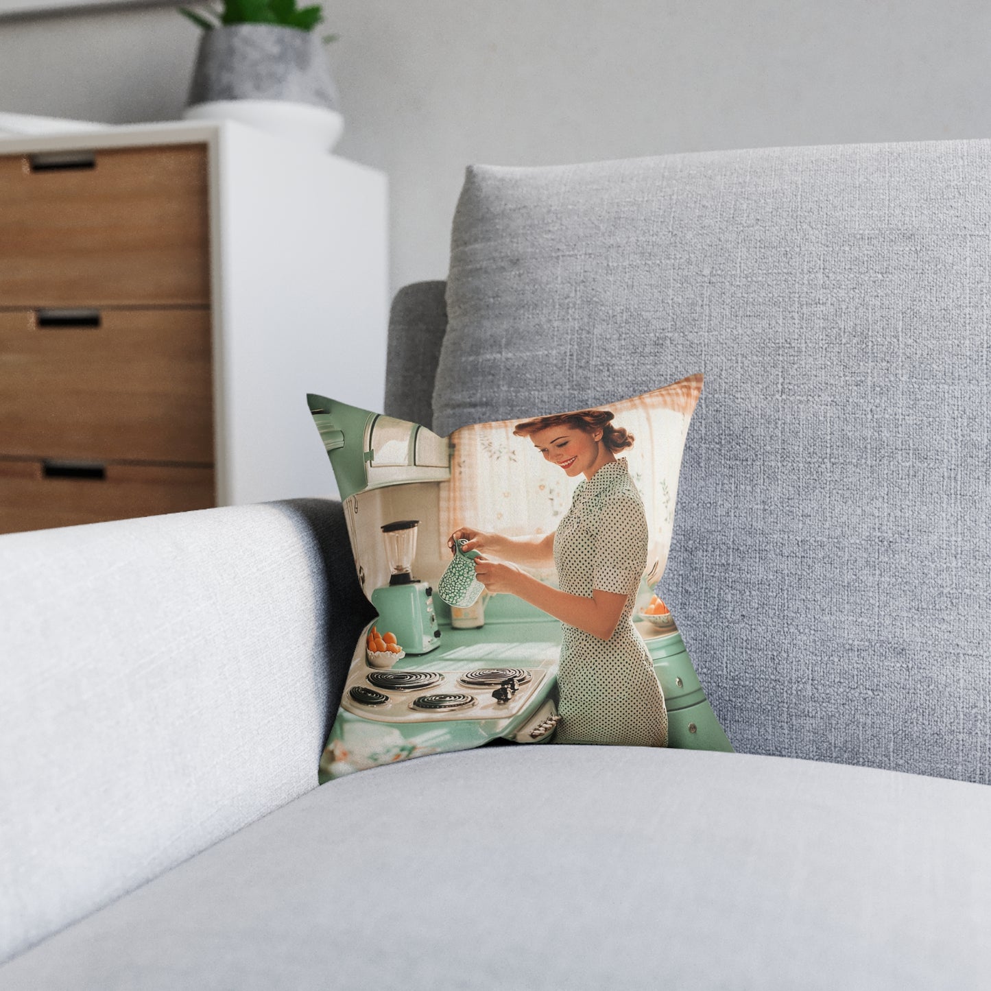 1950s Americana 2 - Square Pillow - UK