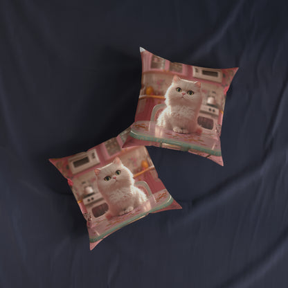 Cute Kitty Square Pillow UK