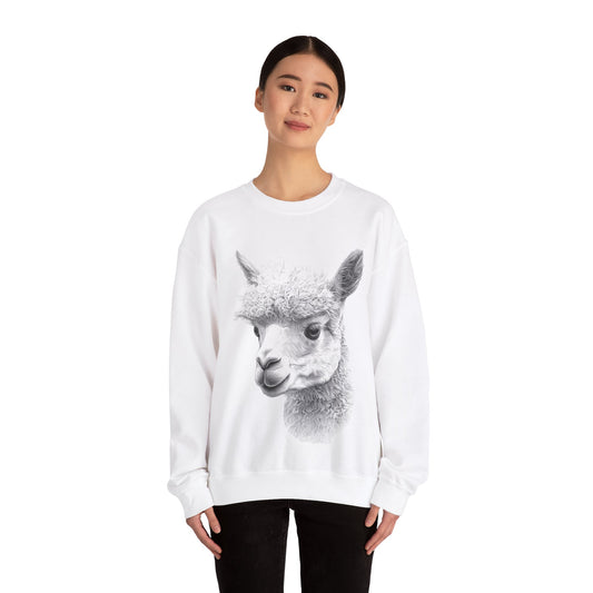 Cute Alpaca Unisex Crewneck Sweatshirt - Cosy Casual Wear UK