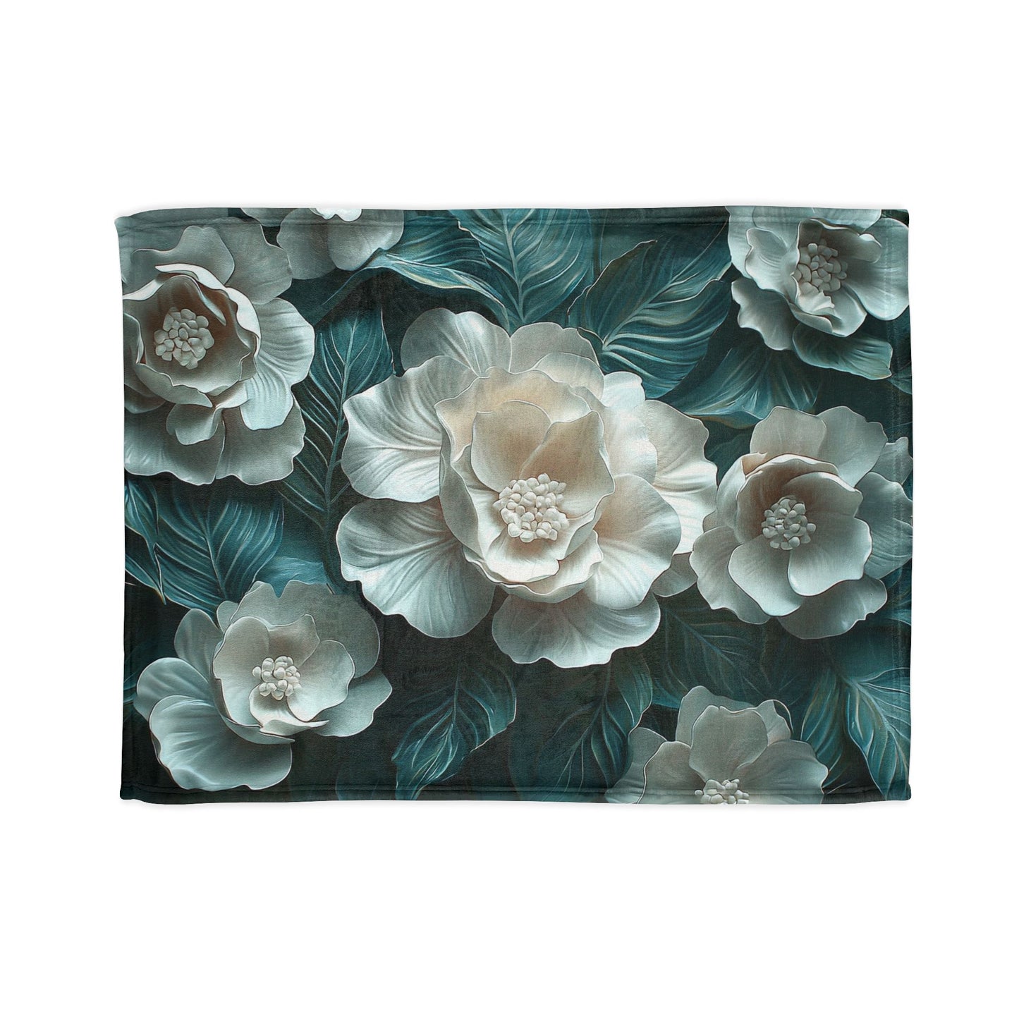 Elegant Floral Soft Polyester Blanket - Cosy Decor for Home and Gifts UK