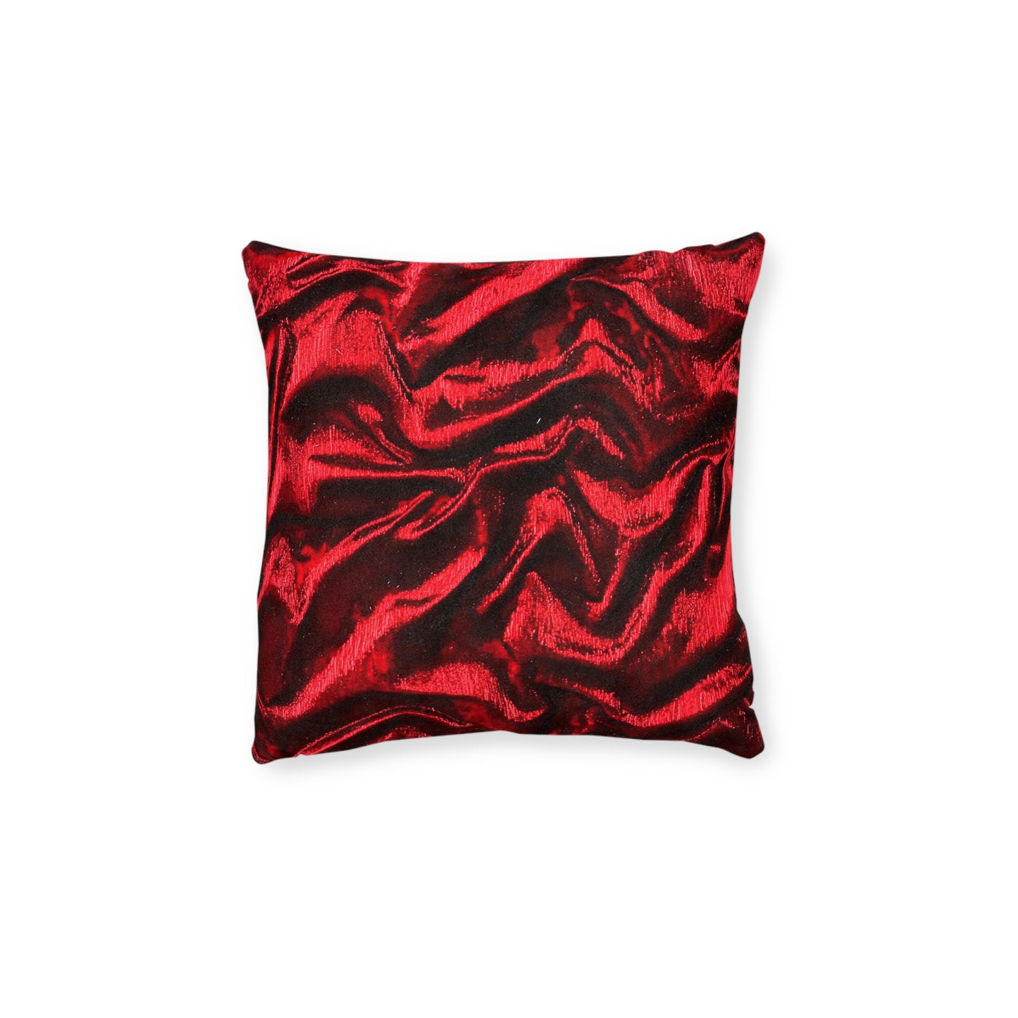 Luxurious Red Velvet Effect Square Pillow - UK