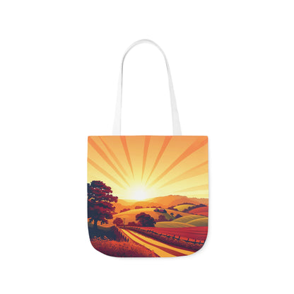 Sunset In The Countryside #1 - Polyester Canvas Tote Bag (AOP)