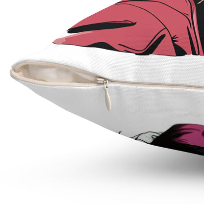 Elvis and Amy - Spun Polyester Square Pillow - USA