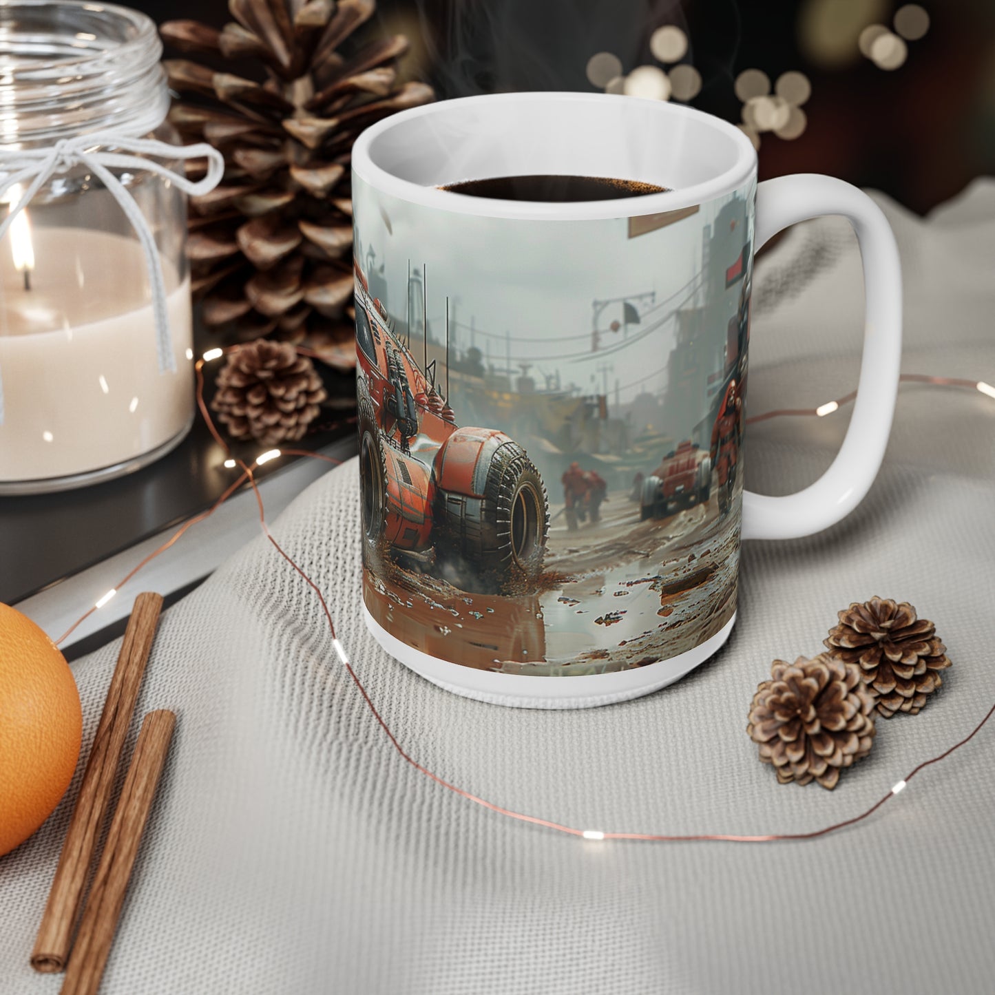 Futuristic Car 2 Ceramic Coffee Cups, 11oz, 15oz - UK