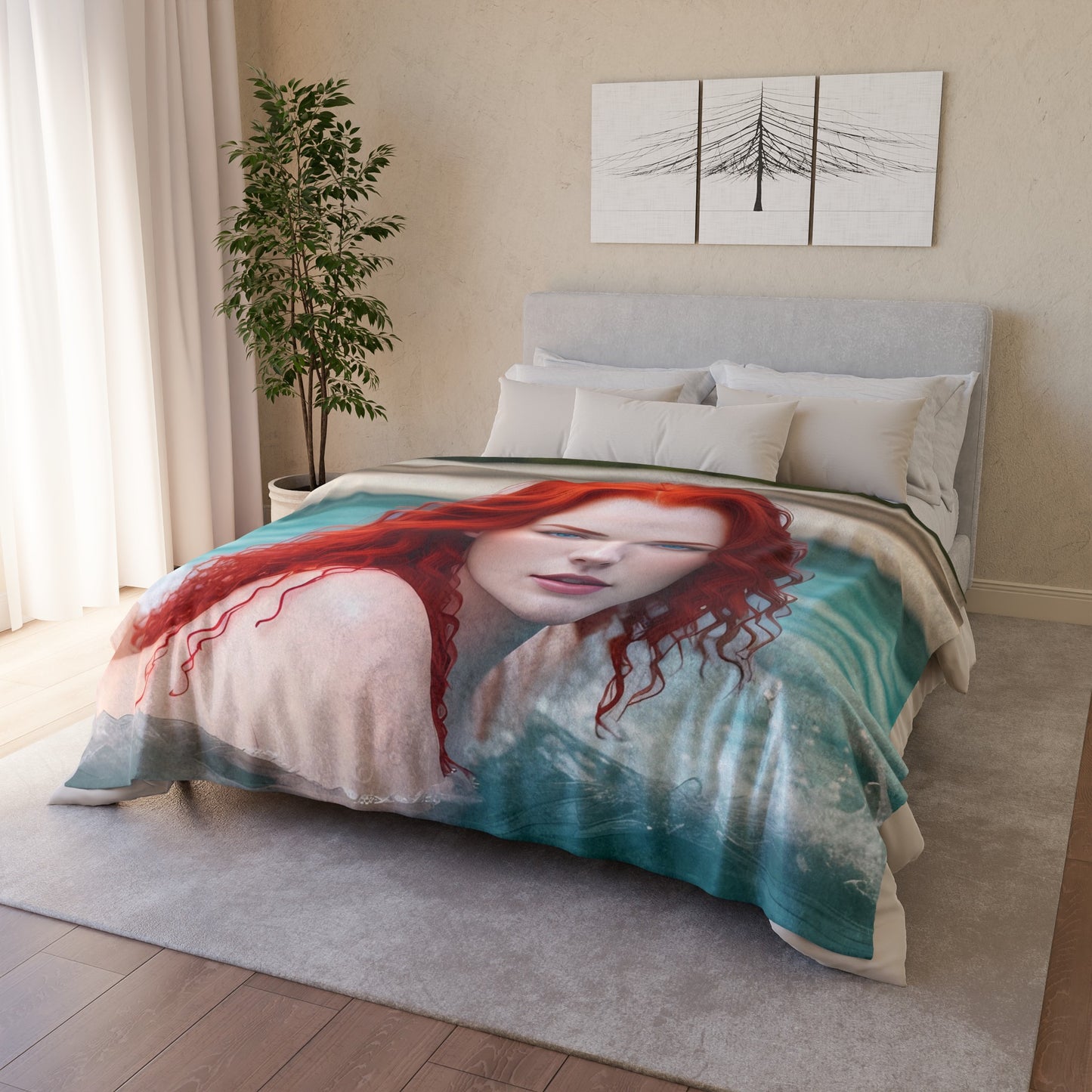 Red Hot Red-head - Soft Polyester Blanket - UK