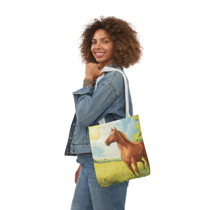 Horse #1 Polyester Canvas Tote Bag (AOP)