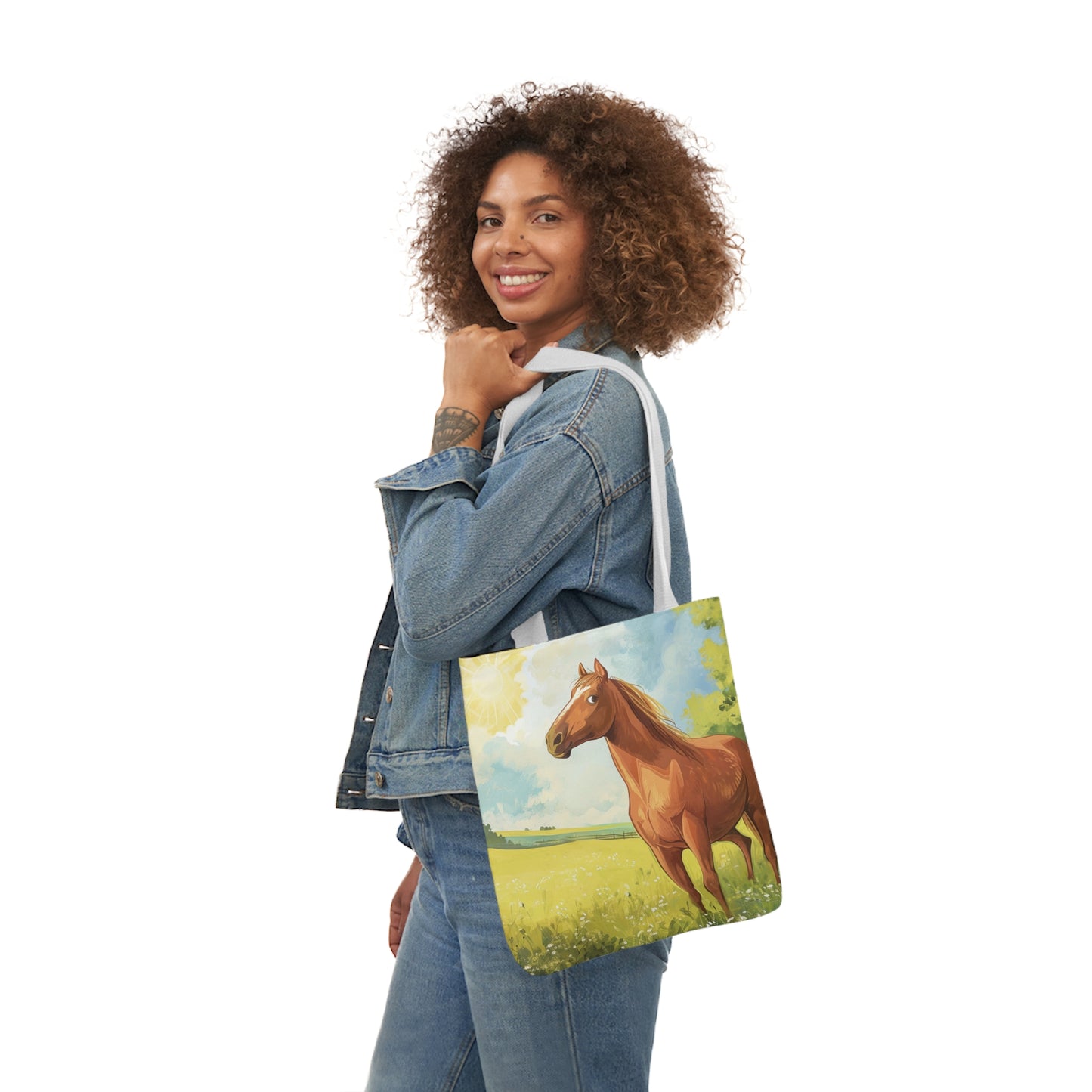 Horse #1 Polyester Canvas Tote Bag (AOP)
