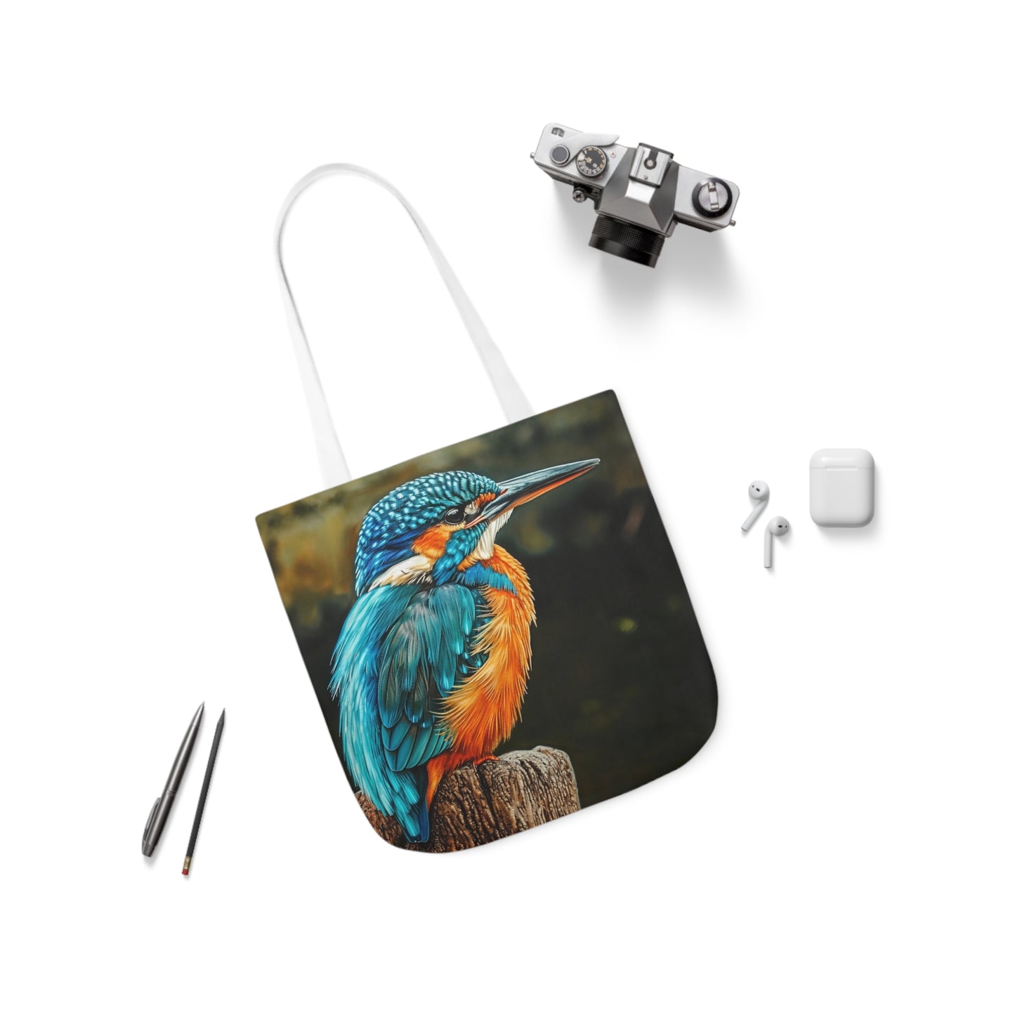 Kingfisher - Polyester Canvas Tote Bag (AOP)
