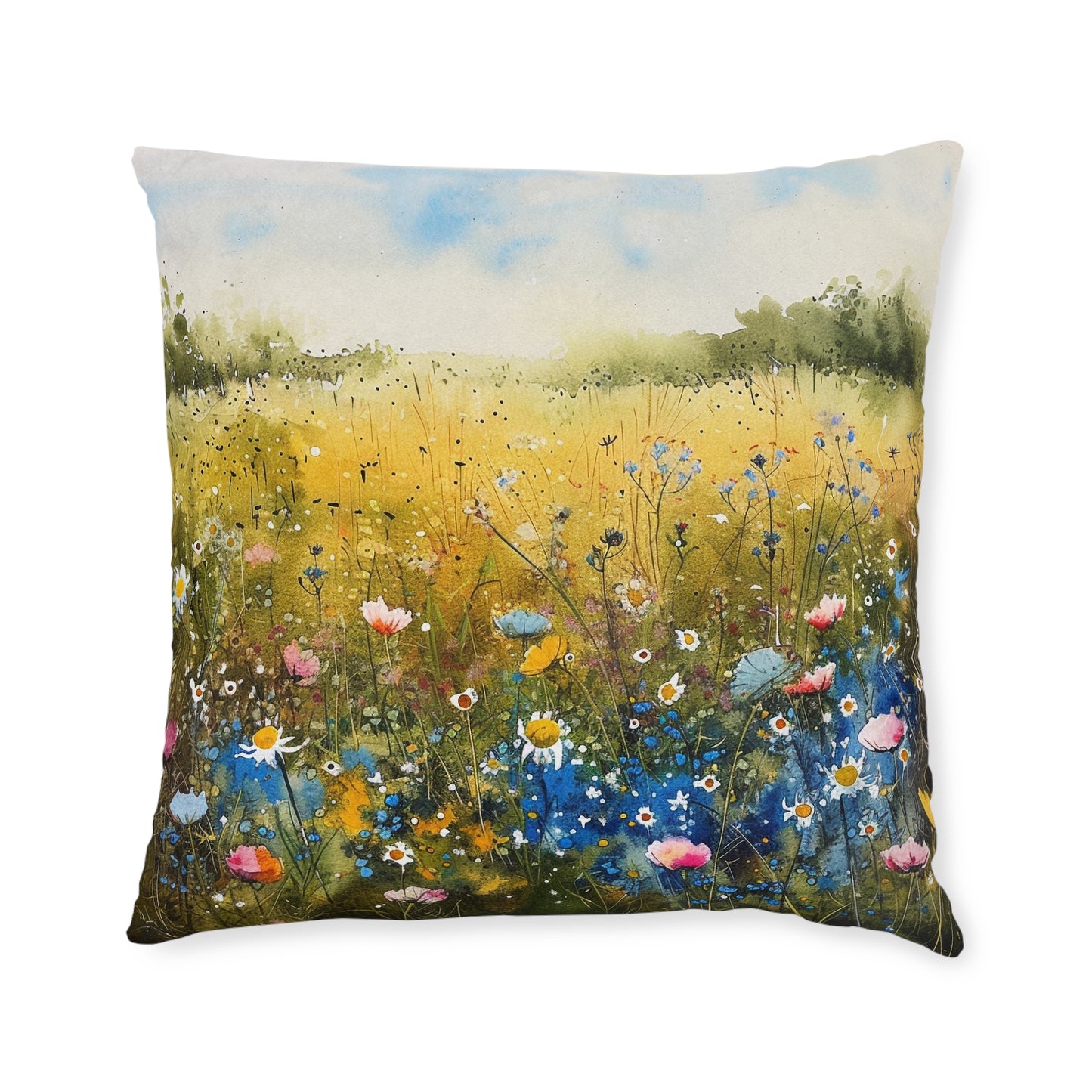 Wild Meadow - Square Pillow - UK