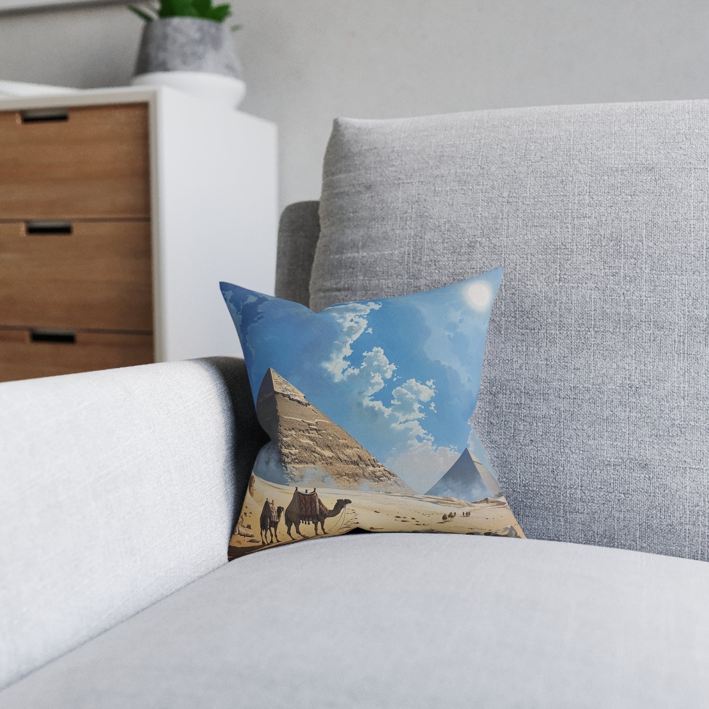 Egyptian Pyramids - Square Pillow - UK