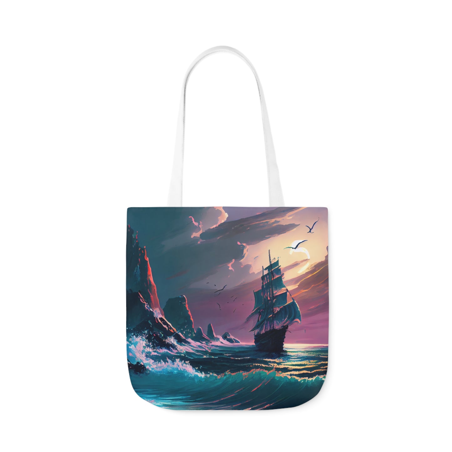 Seascape #5 - Polyester Canvas Tote Bag (AOP)