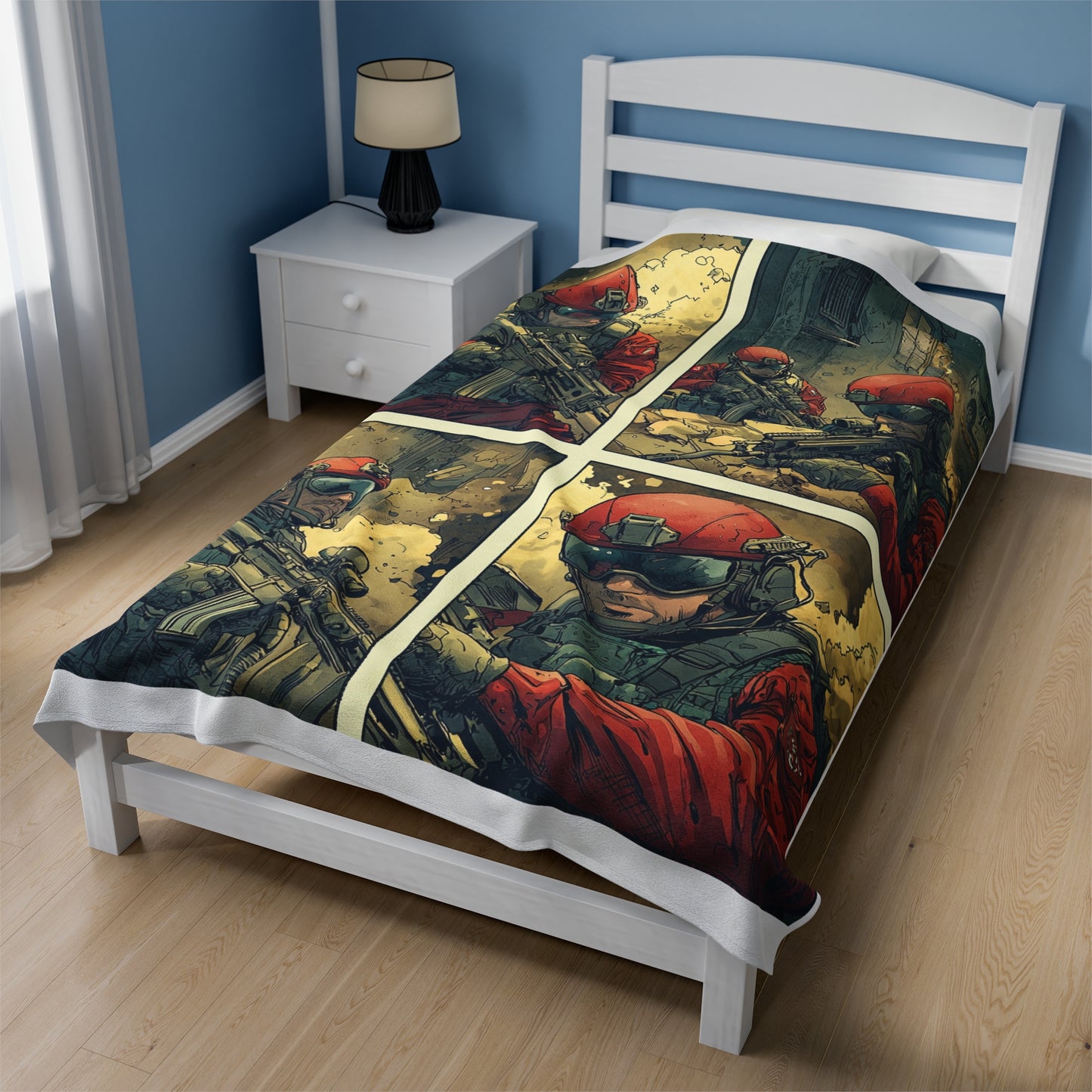 Special Forces Comic Cover  - Velveteen Plush Blanket USA