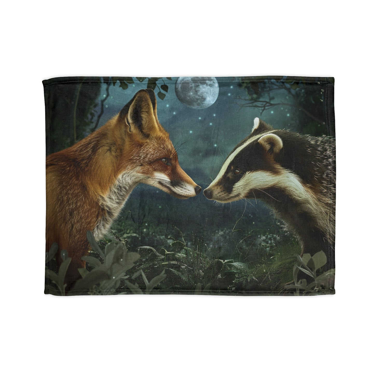 *Fox and Badger Blanket - Soft Polyester Blanket