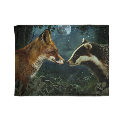 *Fox and Badger Blanket - Soft Polyester Blanket
