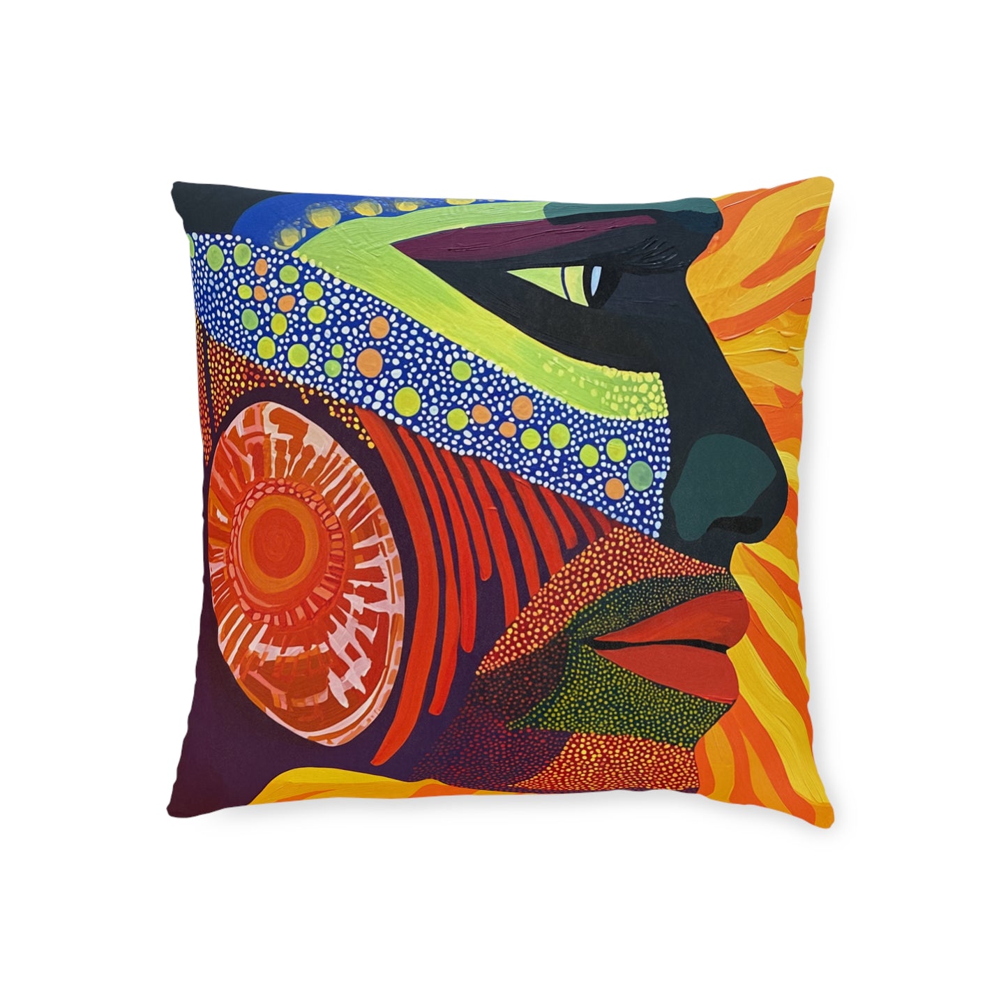 Traditional Aboriginal 3 - Square Pillow - UK