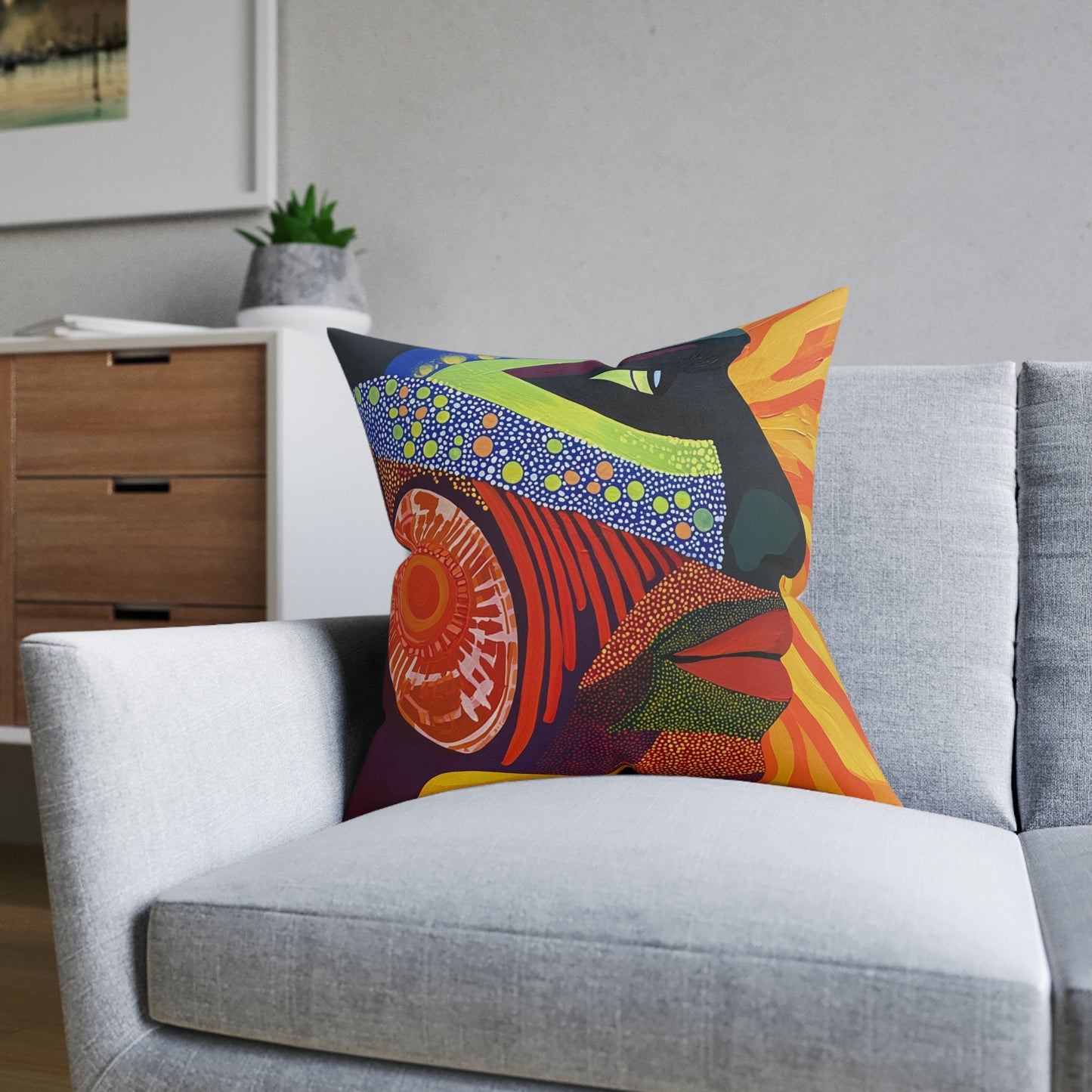 Traditional Aboriginal 3 - Square Pillow - UK
