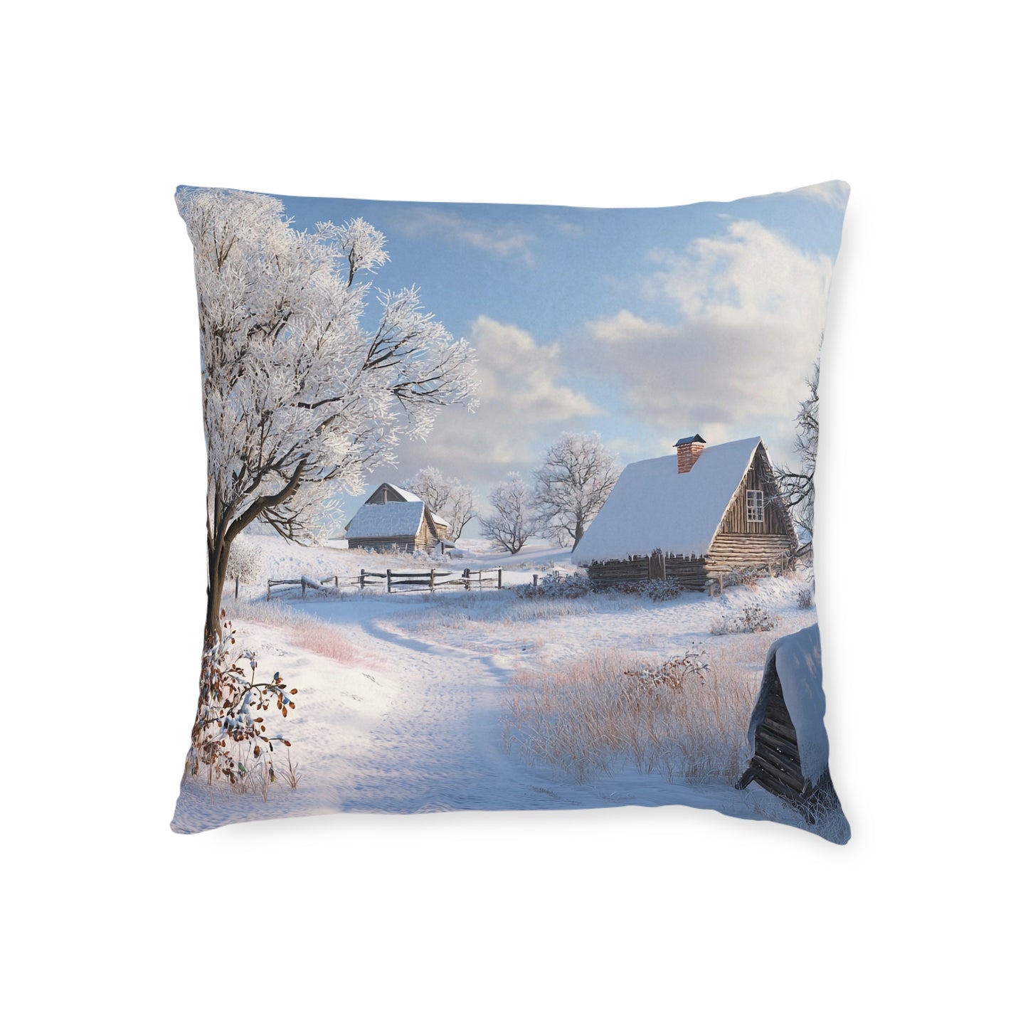 Winter in The Countryside - Square Cushion  - UK