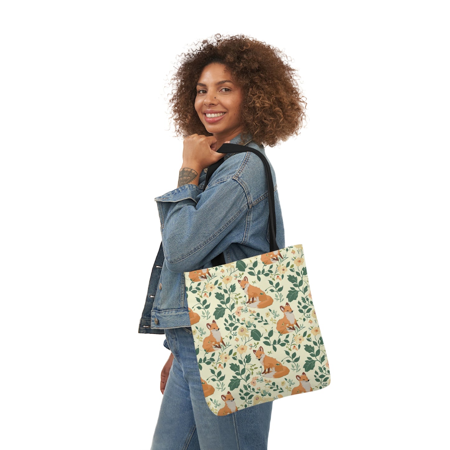 Fox Polyester Canvas Tote Bag (AOP)