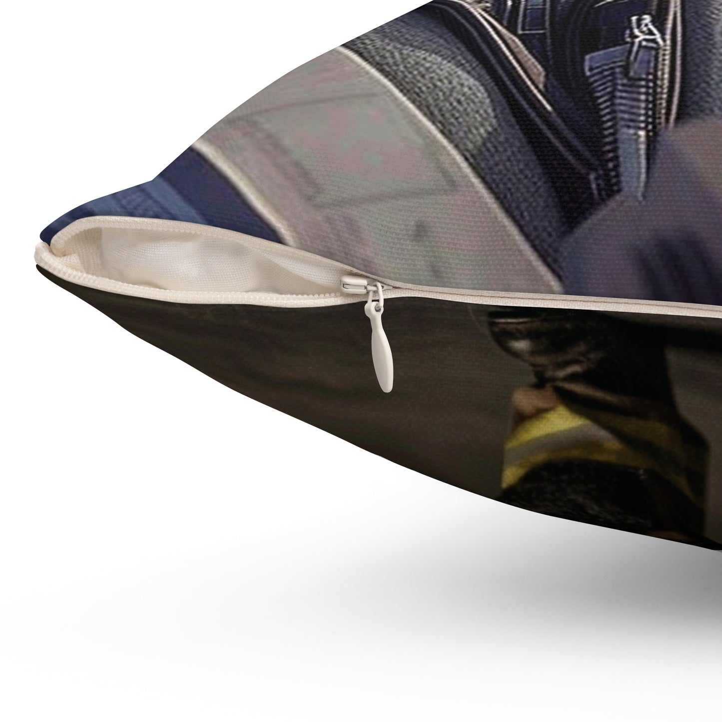 Top Gun Cat - Spun Polyester Square Pillow - USA