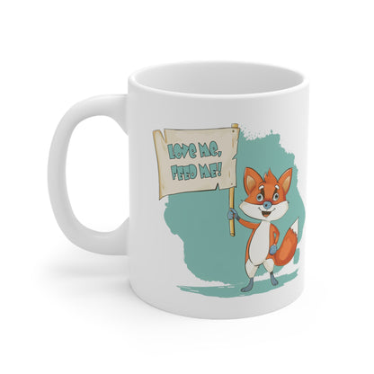 Fox Love Me White Ceramic Mug, 11oz UK
