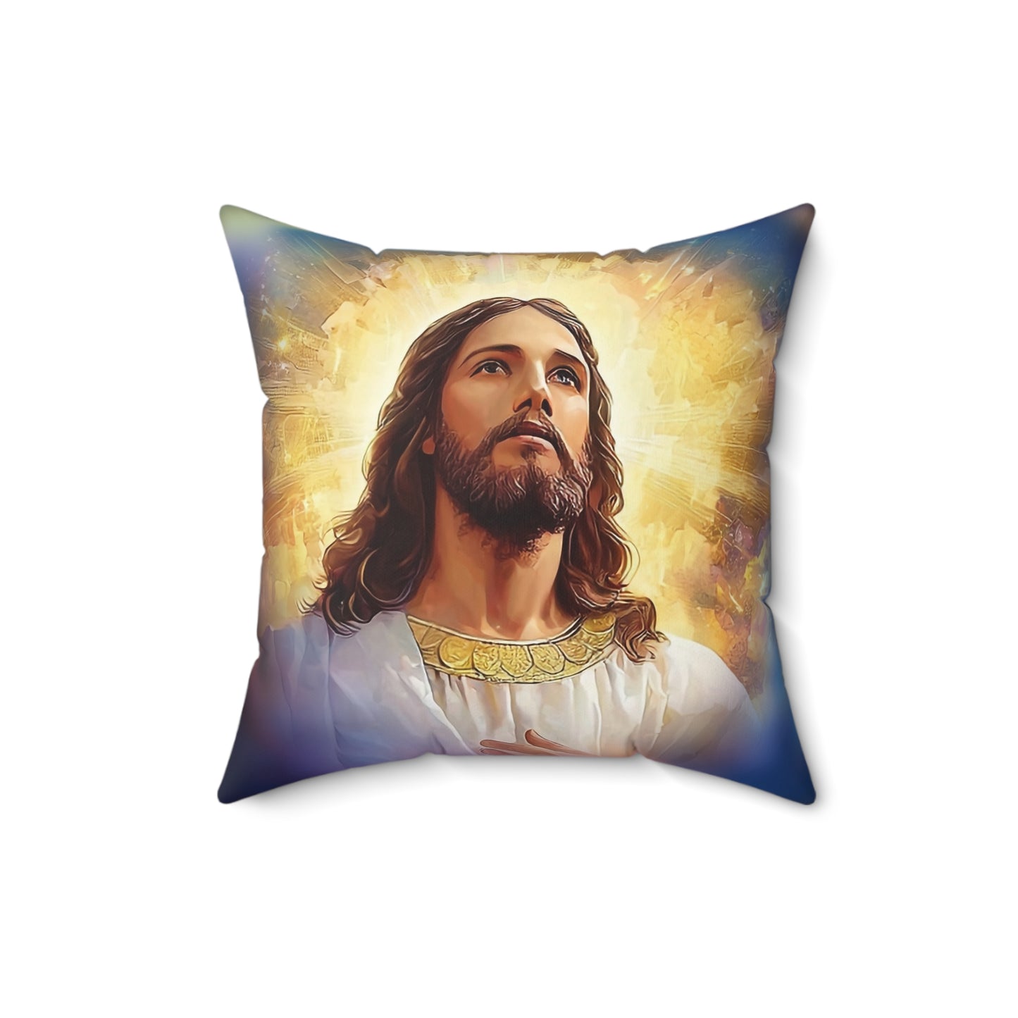 Jesus - Spun Polyester Square Pillow USA