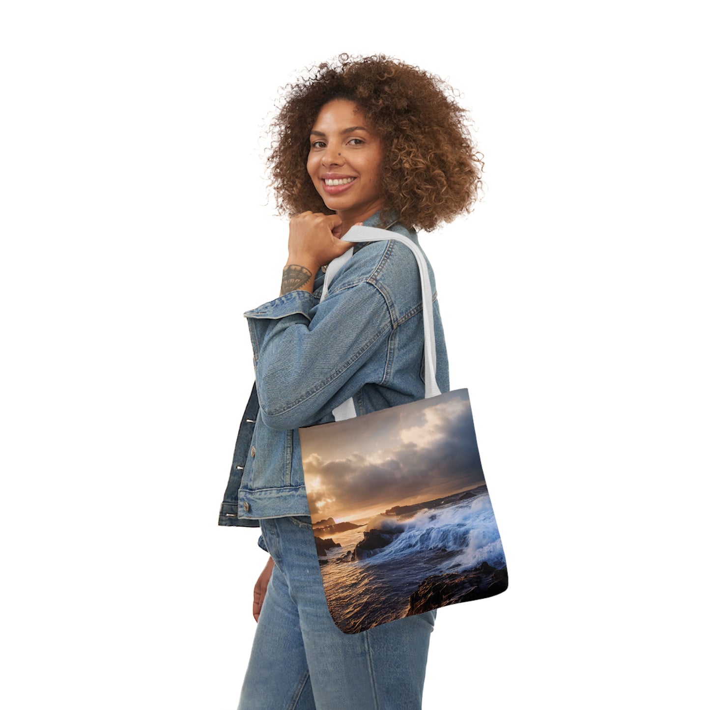 Seascape #4 - Polyester Canvas Tote Bag (AOP)
