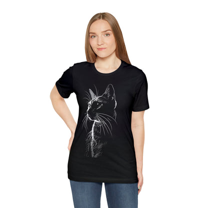 Cat Silhouette #5 - Unisex Jersey Short Sleeve Tee