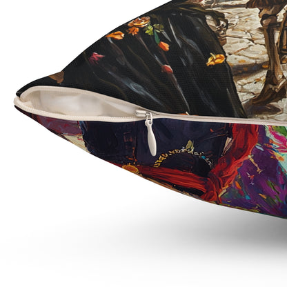 Vibrant Day of the Dead 2 - Decorative Pillow - USA