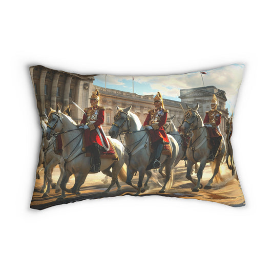 Horseguard #1 - Spun Polyester Lumbar Pillow USA