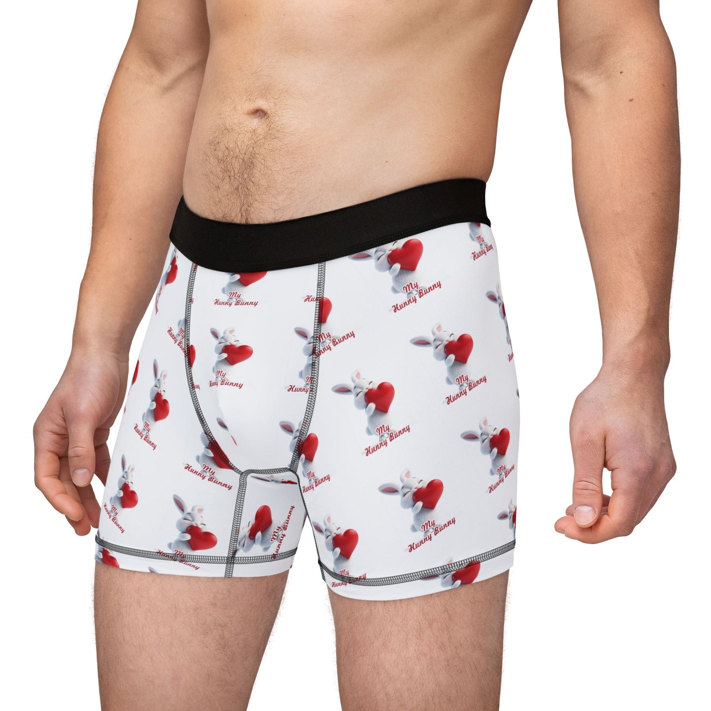 Love Bunny Men's Boxers - Fun Valentine's Day Underwear USA