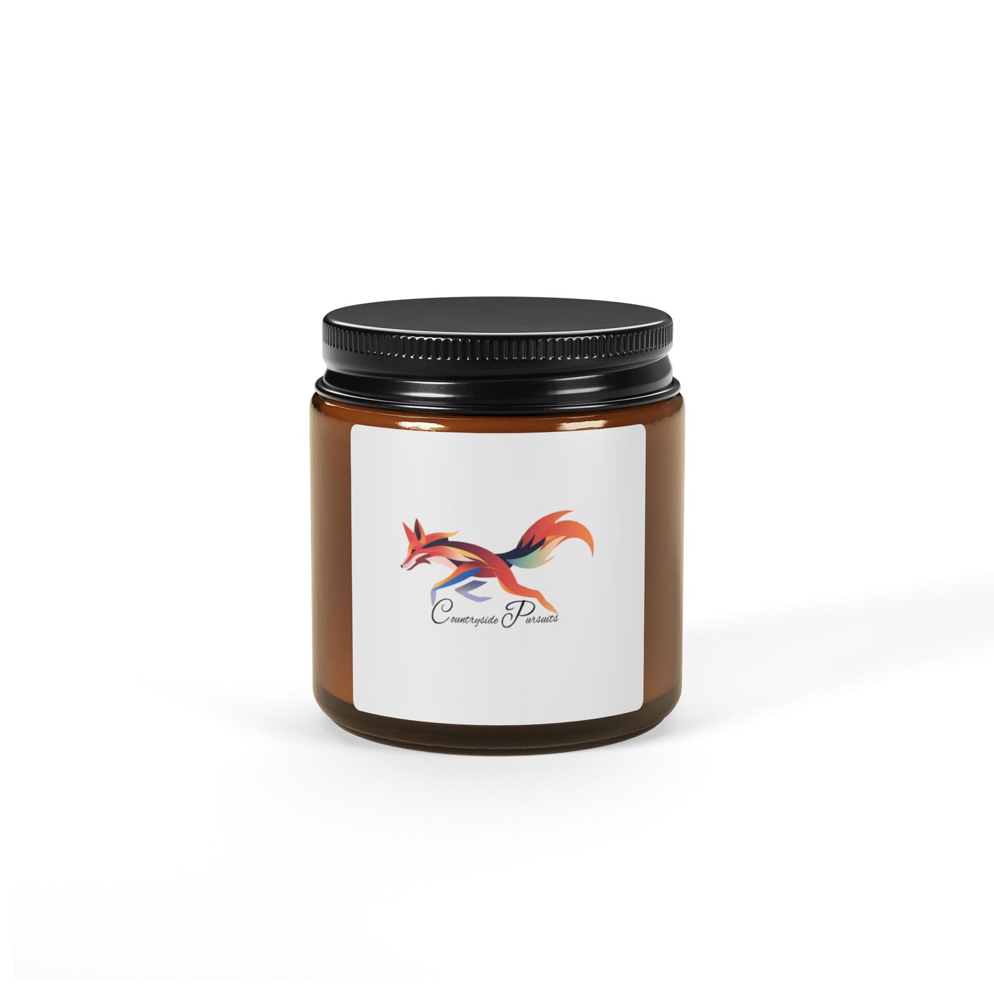 Colorful Scented Soy Candle - Eco-Friendly Amber Jar USA