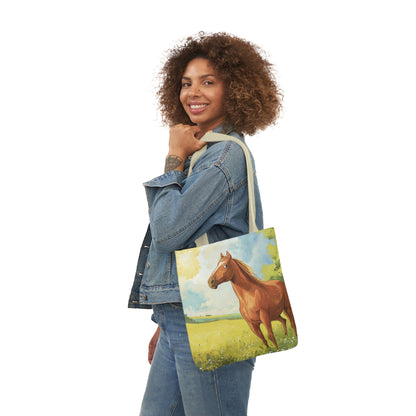 Horse #1 Polyester Canvas Tote Bag (AOP)