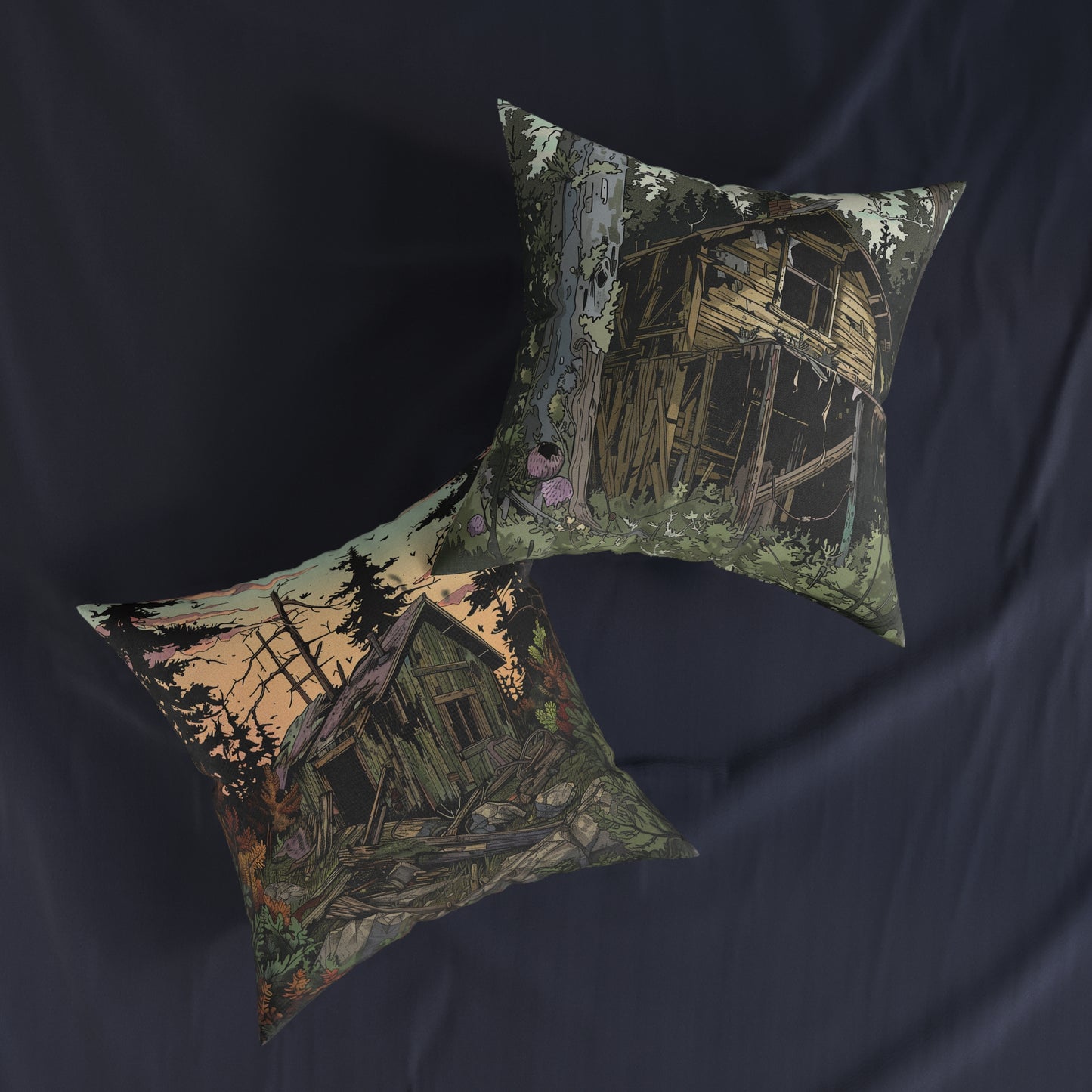 Huckleberry's House - Square Pillow - UK