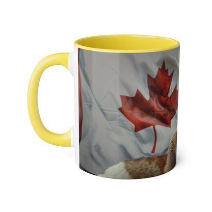 Fox and Flag Accent Mug, 11oz - Canada Only